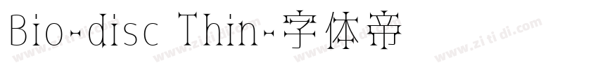 Bio-disc Thin字体转换